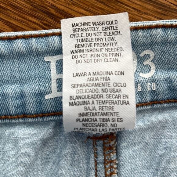 Sears R 1893 Roebuck & Co Distressed Jean Denim Shorts 14 Bird Leaf Embroidered - Picture 6 of 10